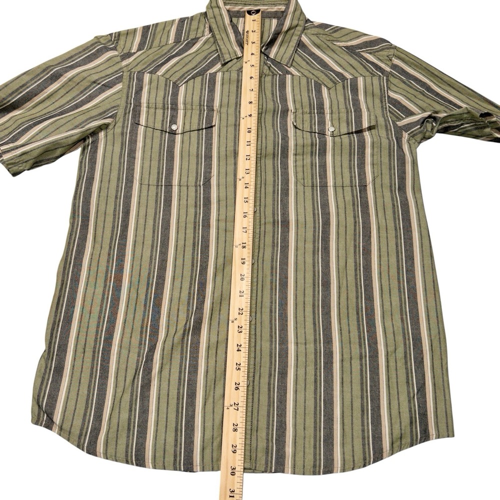 C E Schmidt Men's Western Work Shirt Med Long Sleeve Snap Front - Picture 5 of 10